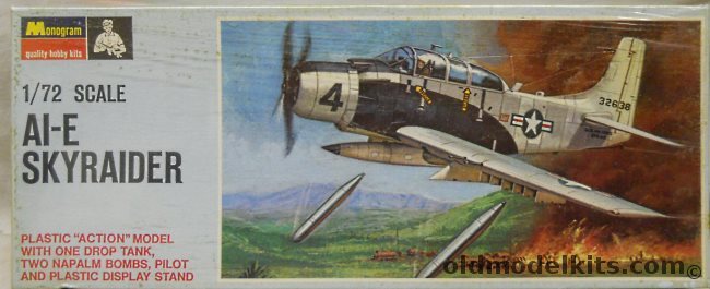 Monogram 1/72 Douglas A1-E Skyraider (A-1E) - Blue Box Issue, PA146-100 plastic model kit